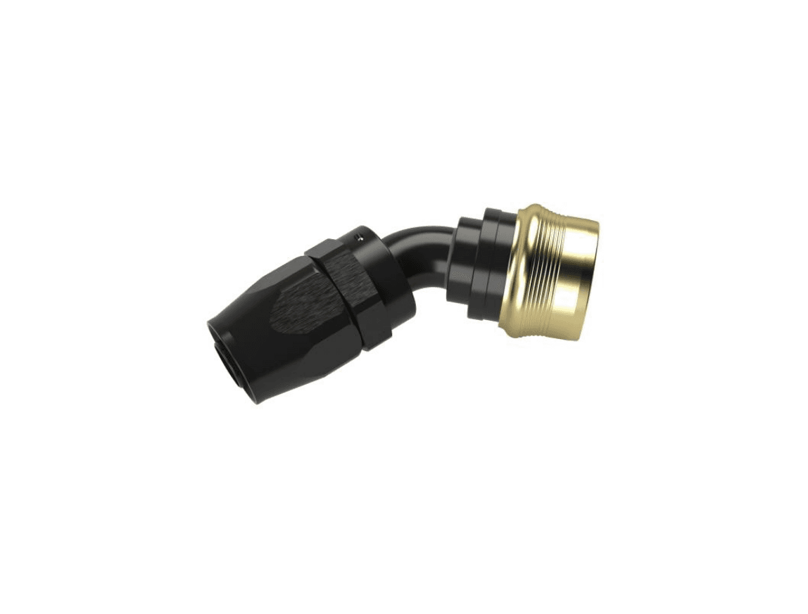 Revoluzion AN-6 45° Snap-Lock Screw-On Hose End