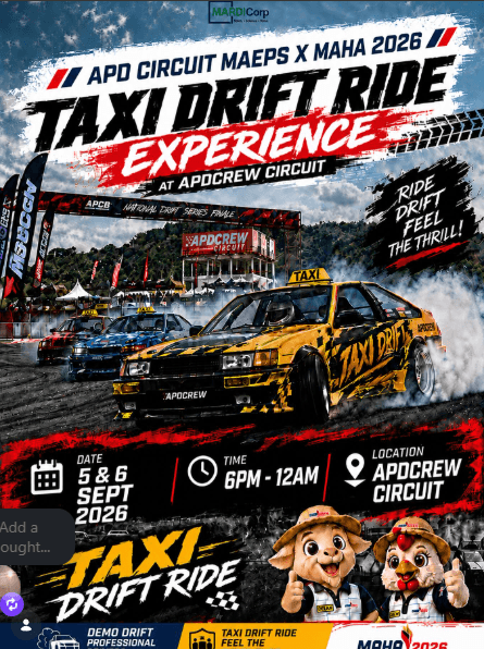 MAHA 2026 × APDCREW CIRCUIT — Taxi Drift Ride Experience