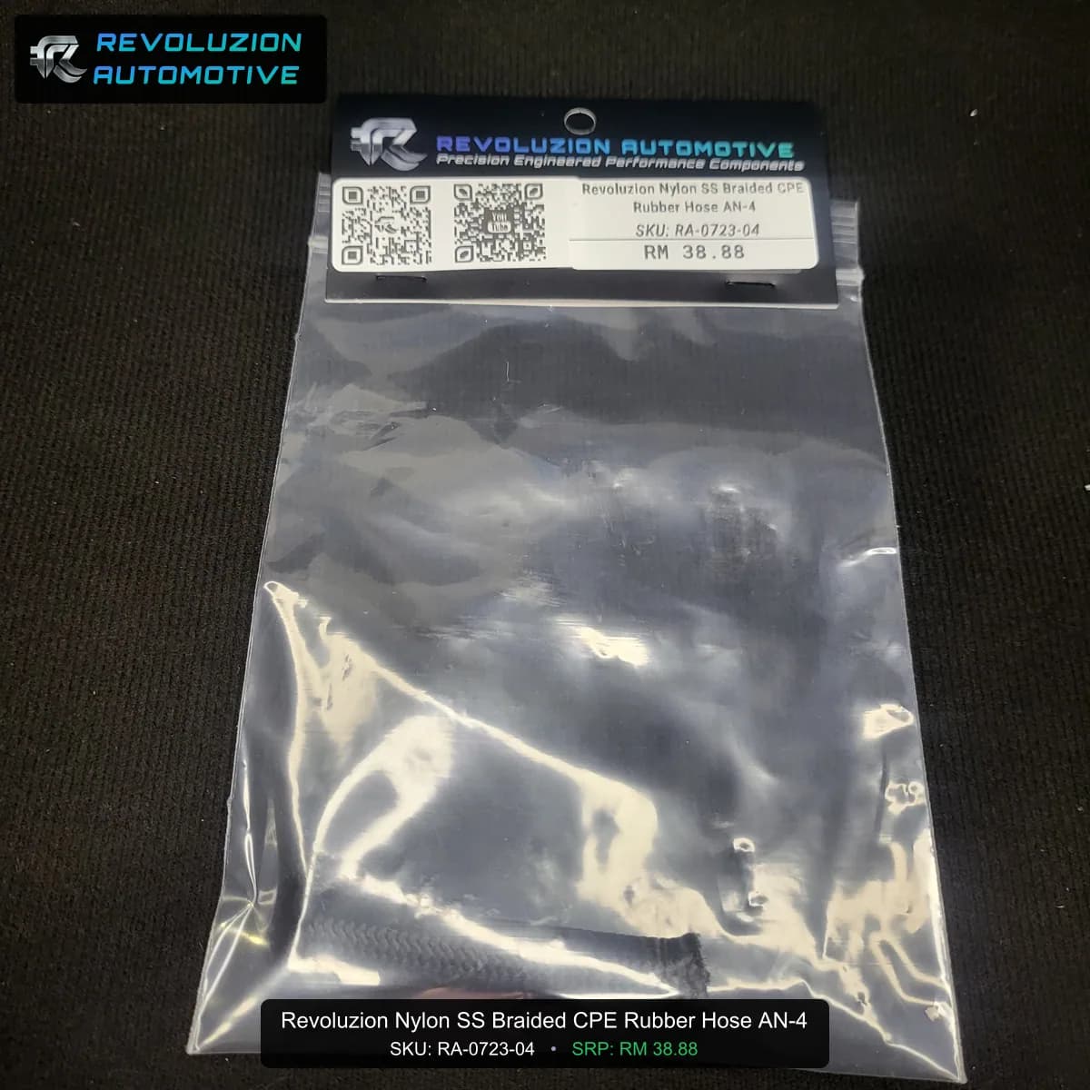 Revoluzion Nylon SS Braided CPE Rubber Hose AN-4