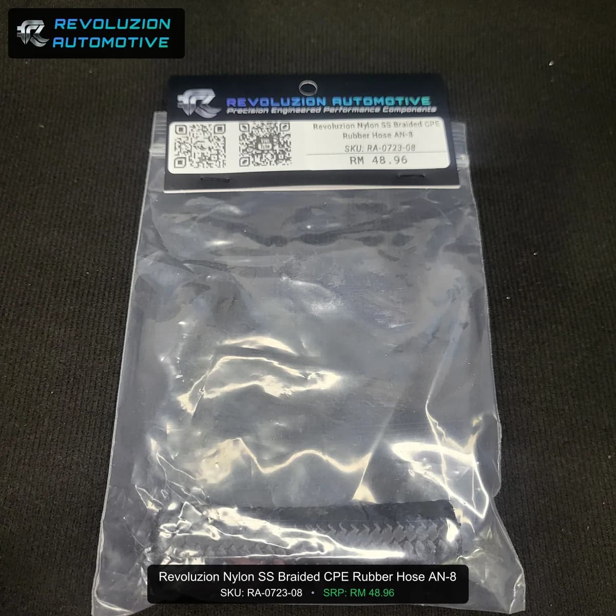 Revoluzion Nylon SS Braided CPE Rubber Hose AN-8
