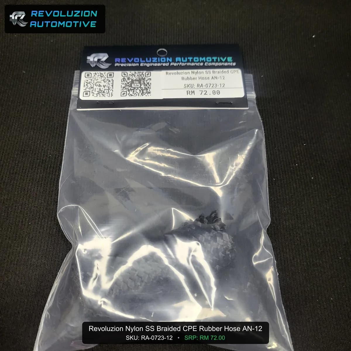 Revoluzion Nylon SS Braided CPE Rubber Hose AN-12
