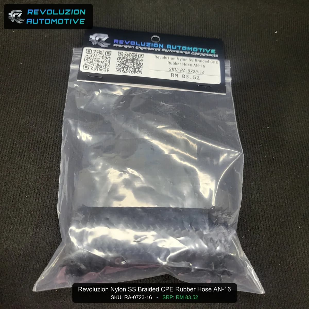 Revoluzion Nylon SS Braided CPE Rubber Hose AN-16