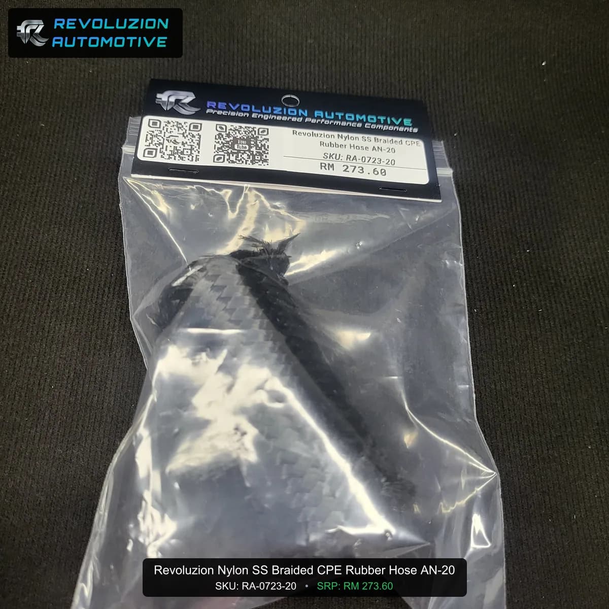 Revoluzion Nylon SS Braided CPE Rubber Hose AN-20