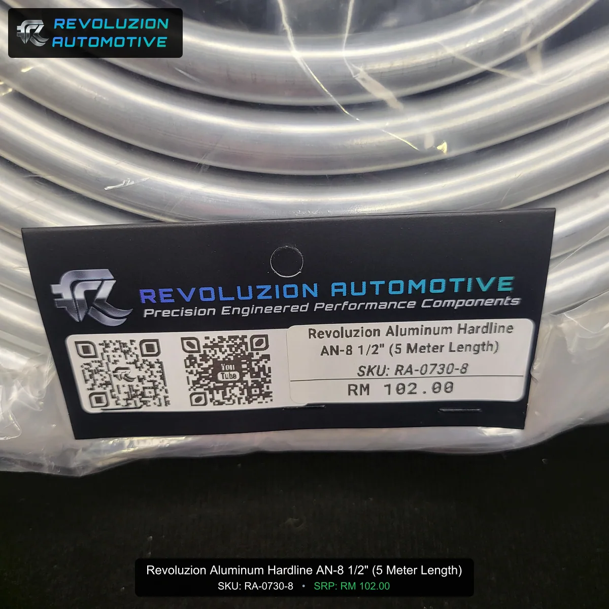 Revoluzion Aluminum Hardline AN-8 1/2" (5 Meter Length)