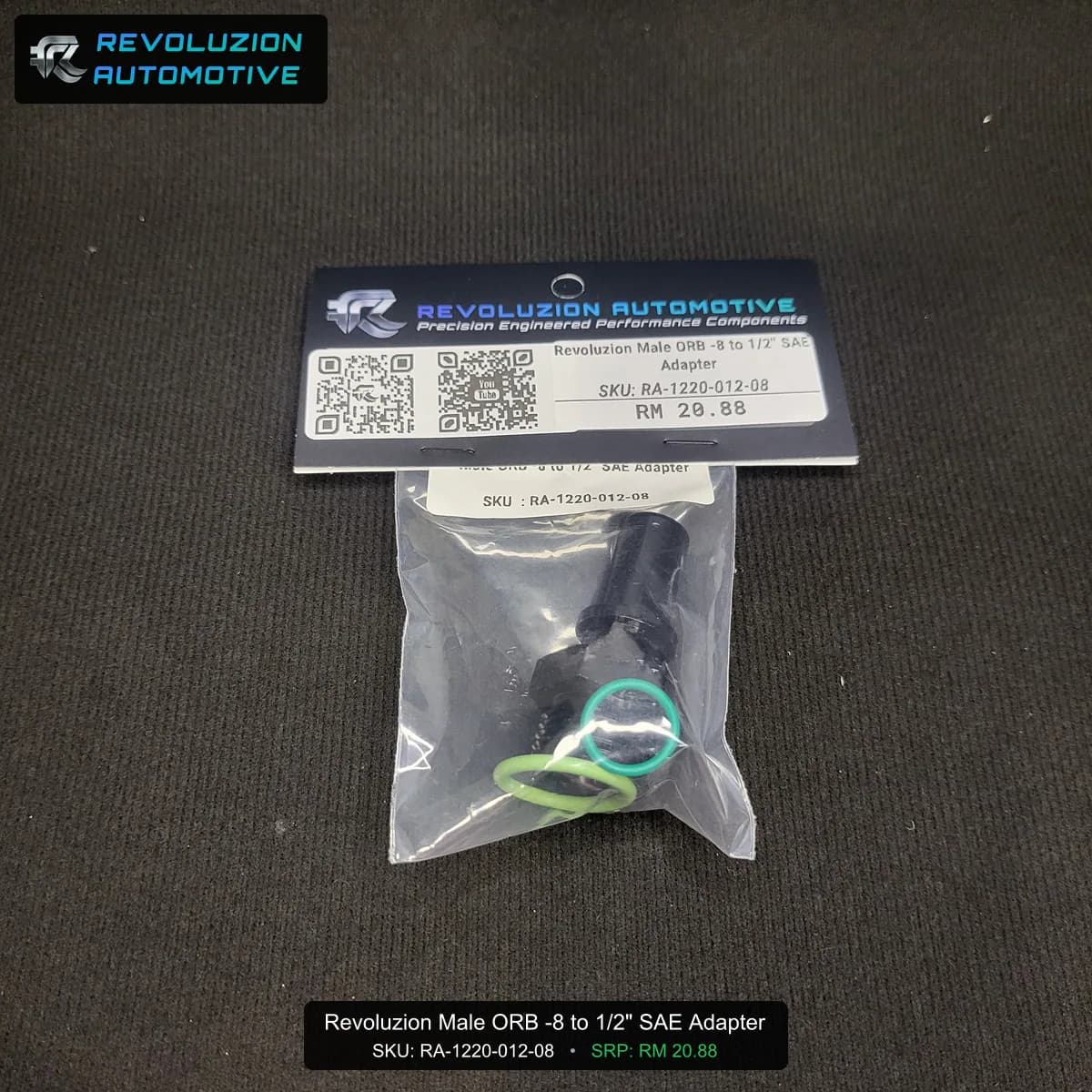 Revoluzion Male ORB -8 to 1/2" SAE Adapter