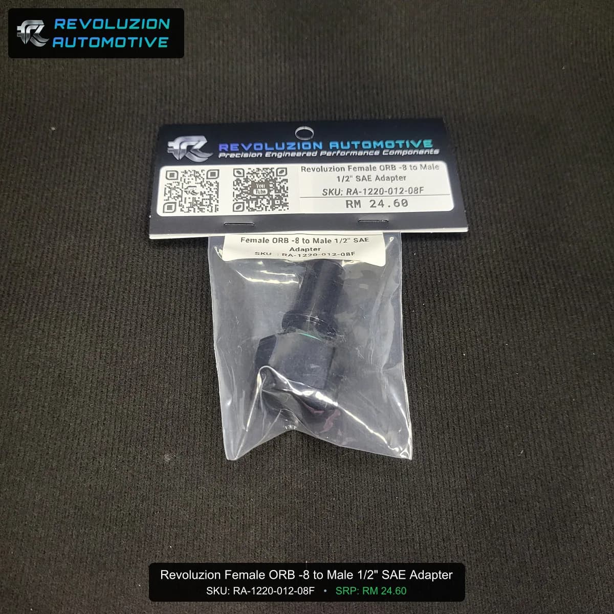 Revoluzion Female ORB -8 to Male 1/2" SAE Adapter