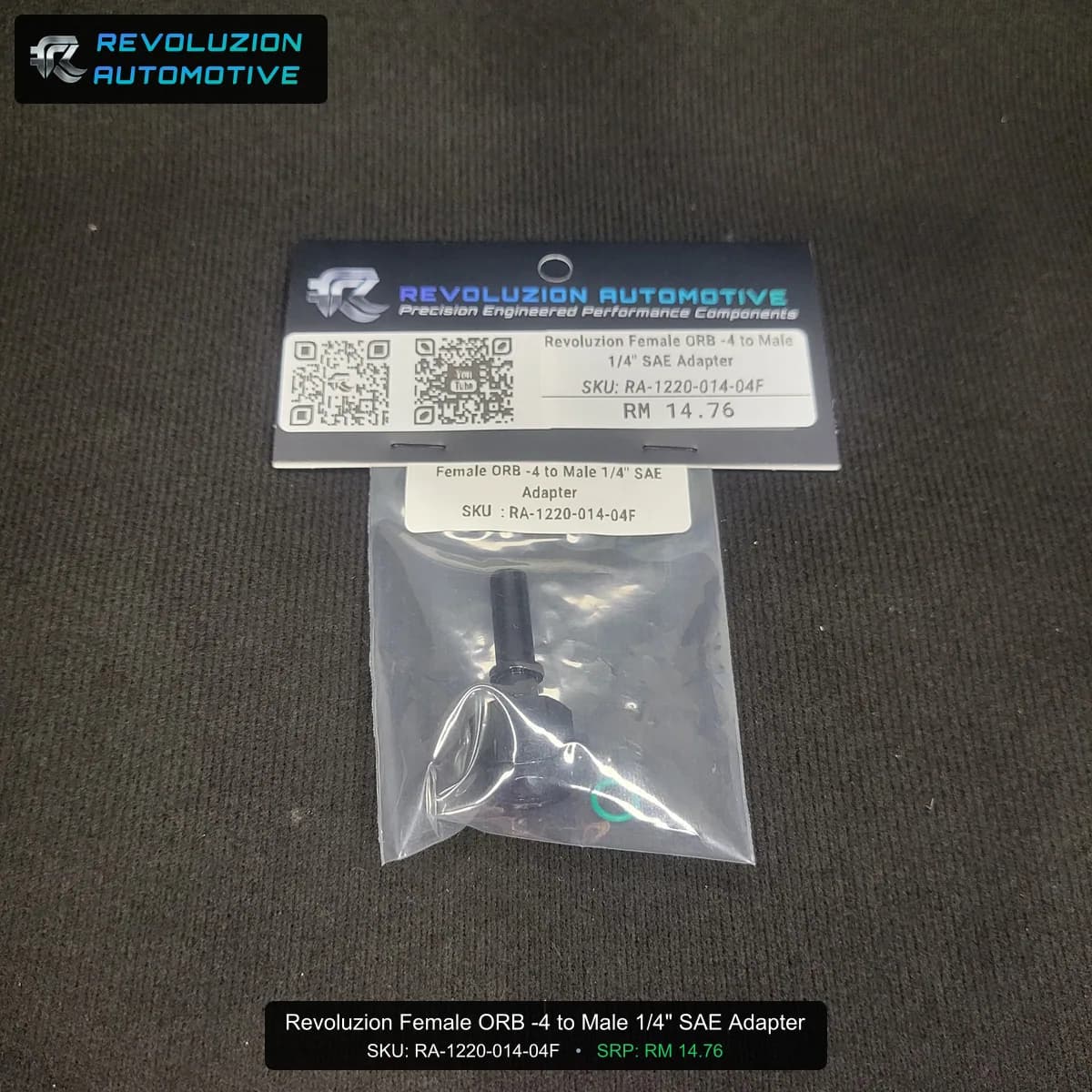 Revoluzion Female ORB -4 to Male 1/4" SAE Adapter