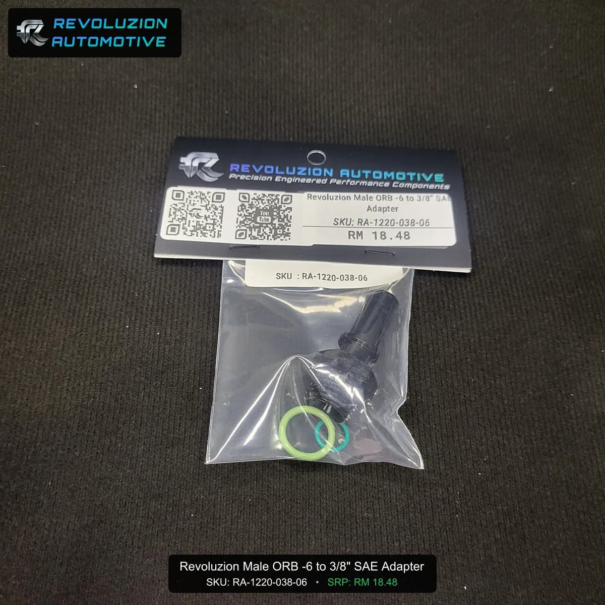 Revoluzion Male ORB -6 to 3/8" SAE Adapter