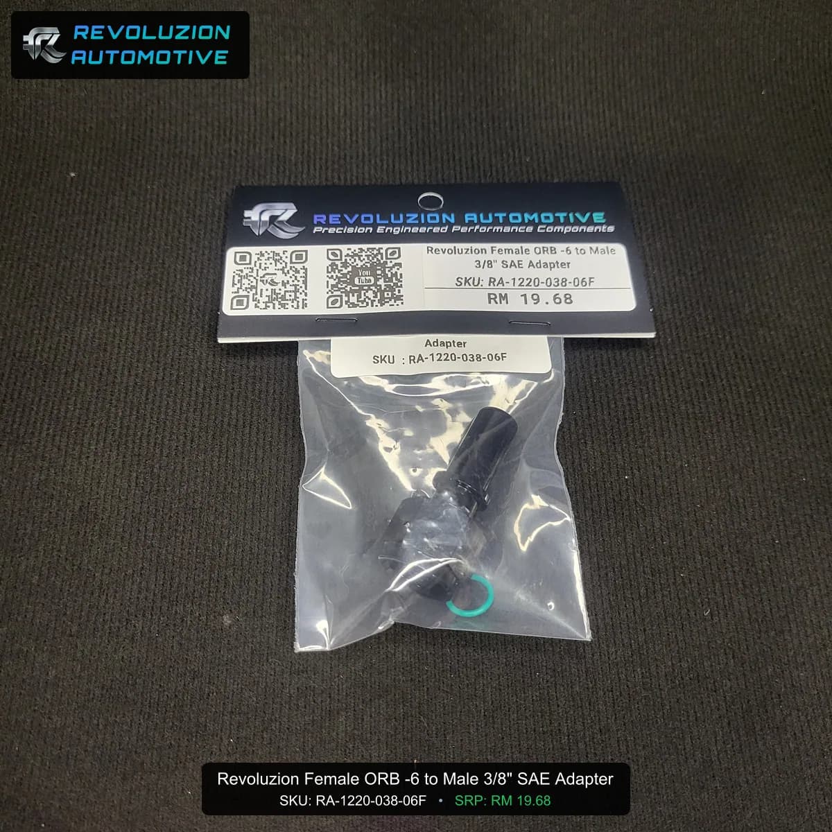 Revoluzion Female ORB -6 to Male 3/8" SAE Adapter