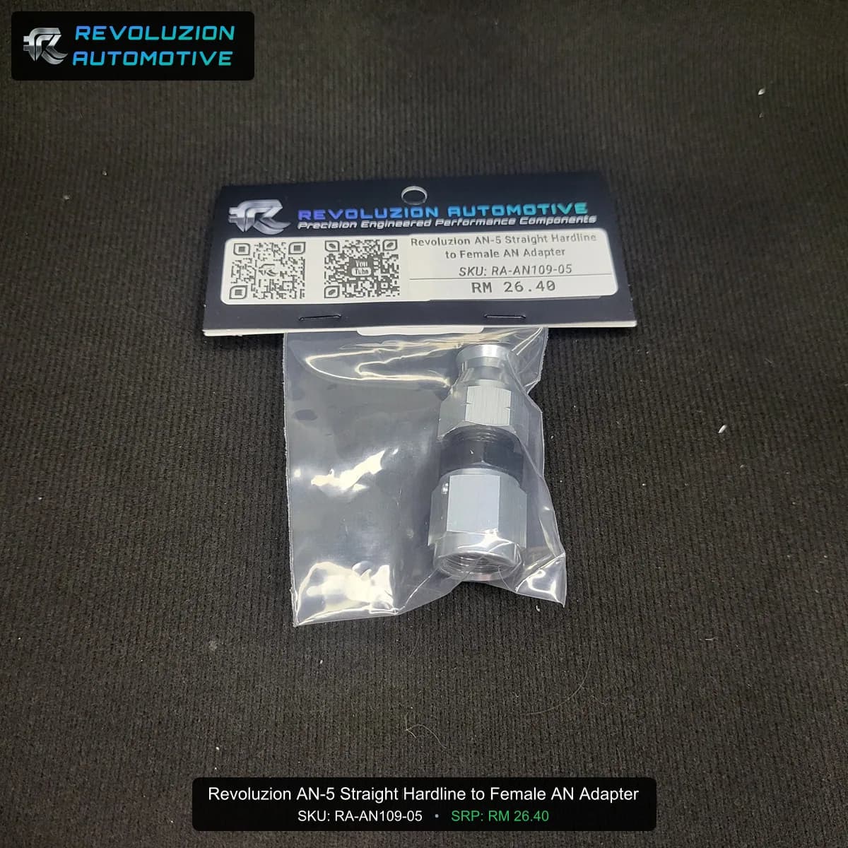 Revoluzion AN-5 Straight Hardline to Female AN Adapter