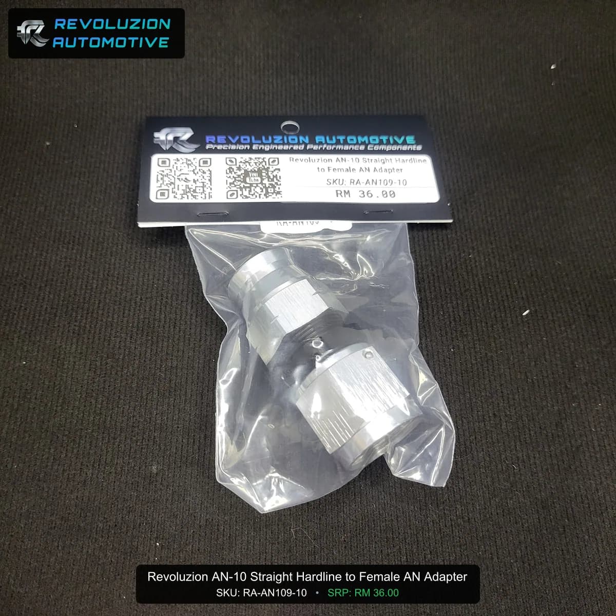 Revoluzion AN-10 Straight Hardline to Female AN Adapter