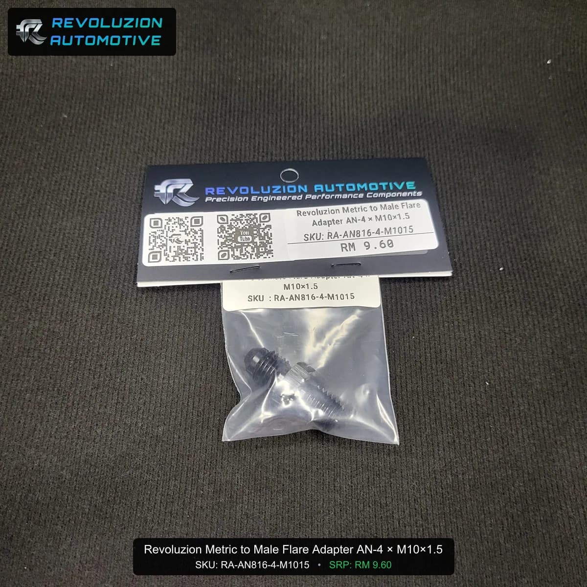 Revoluzion Metric to Male Flare Adapter AN-4 × M10×1.5