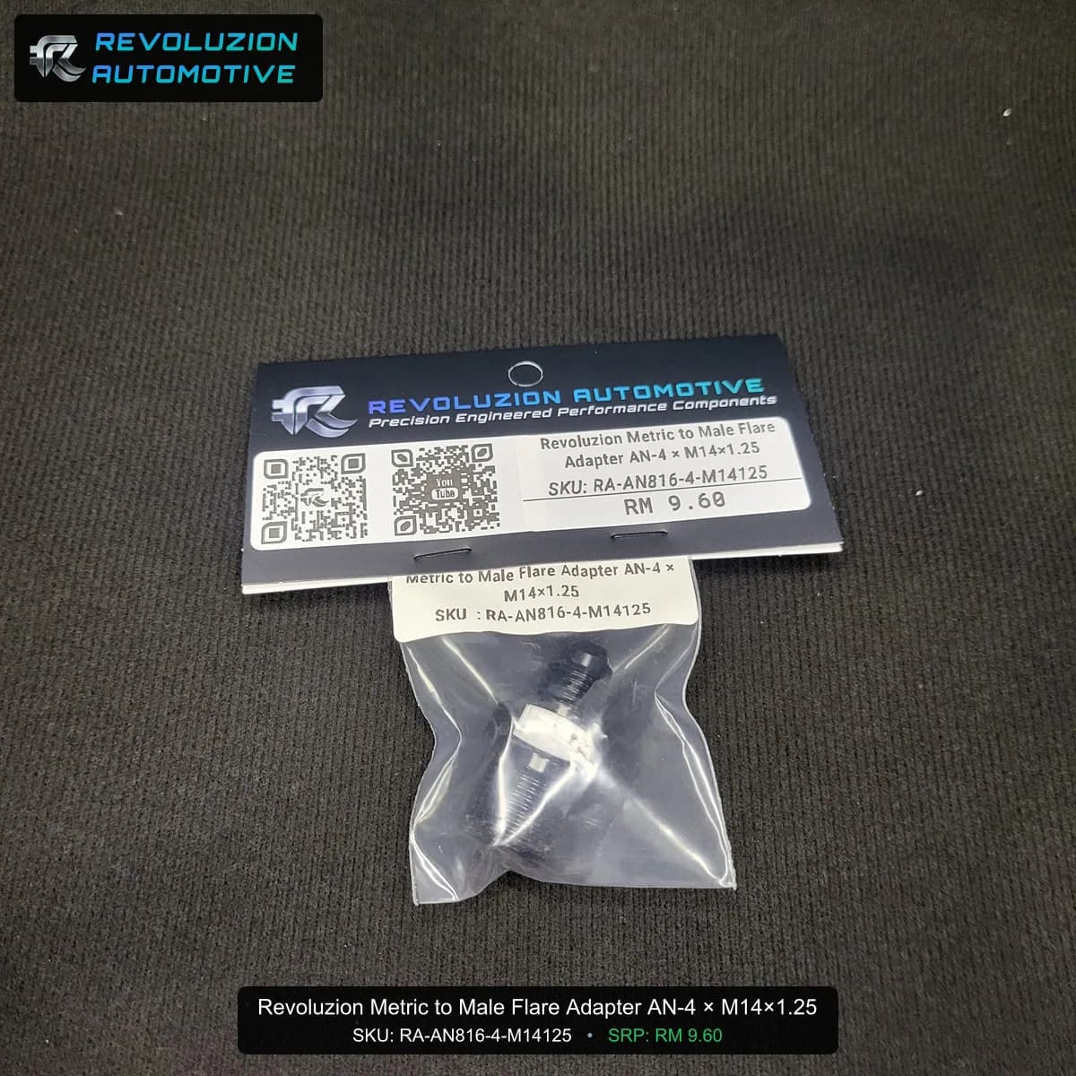 Revoluzion Metric to Male Flare Adapter AN-4 × M14×1.25