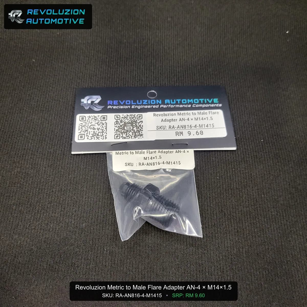 Revoluzion Metric to Male Flare Adapter AN-4 × M14×1.5