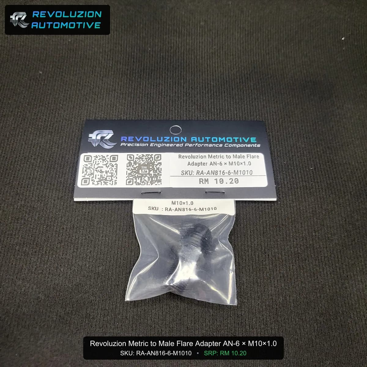 Revoluzion Metric to Male Flare Adapter AN-6 × M10×1.0