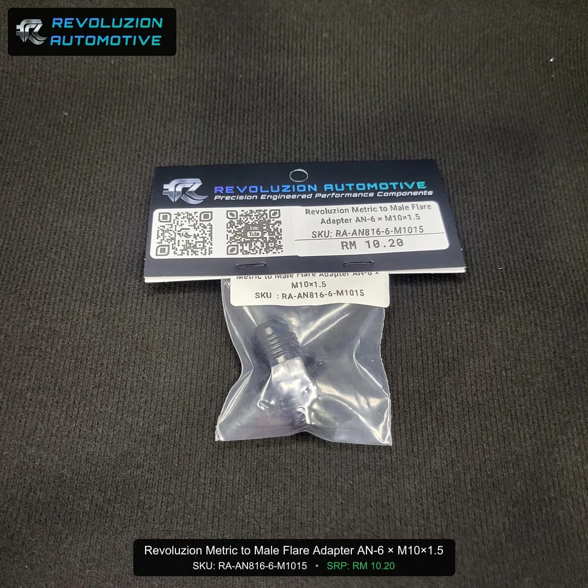 Revoluzion Metric to Male Flare Adapter AN-6 × M10×1.5