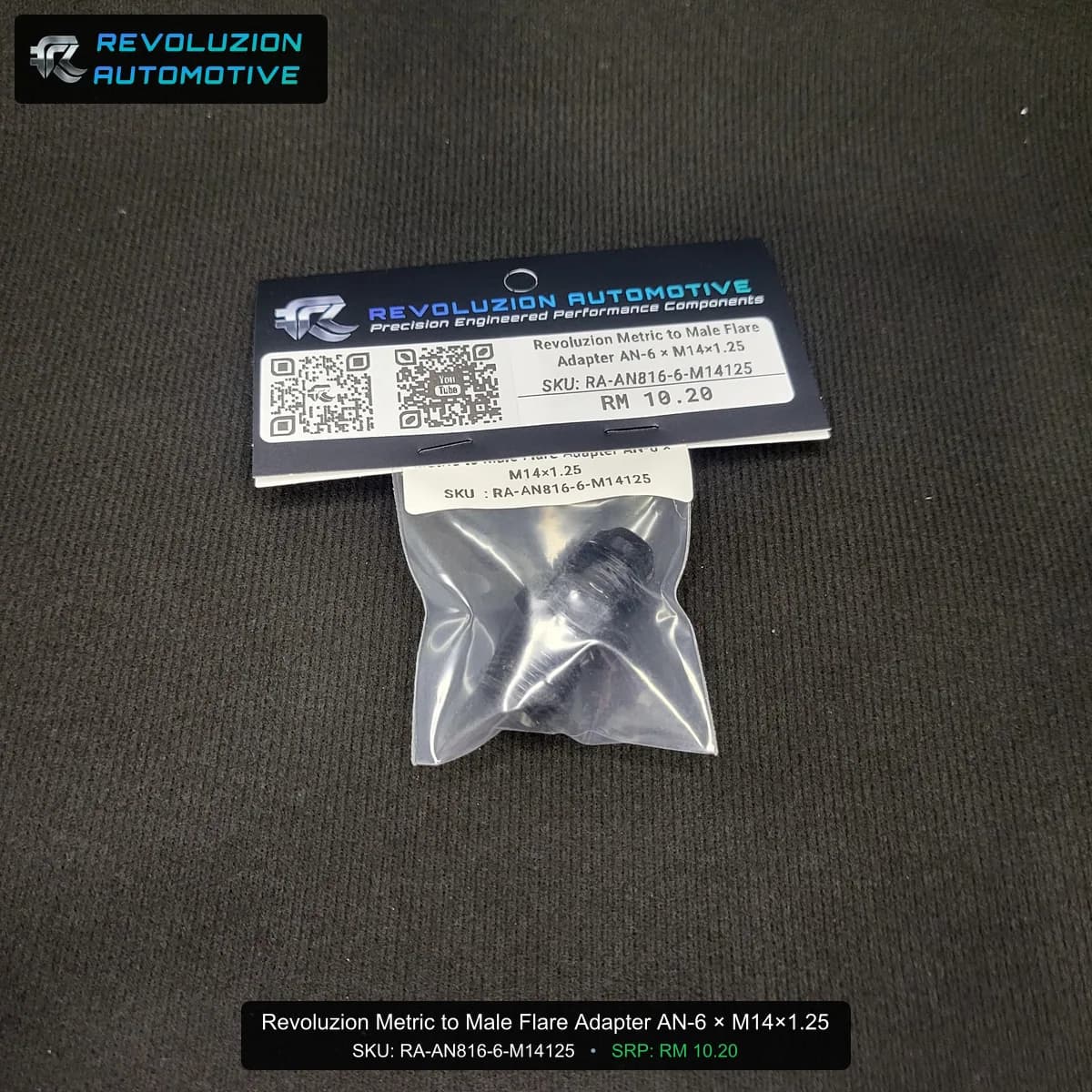 Revoluzion Metric to Male Flare Adapter AN-6 × M14×1.25