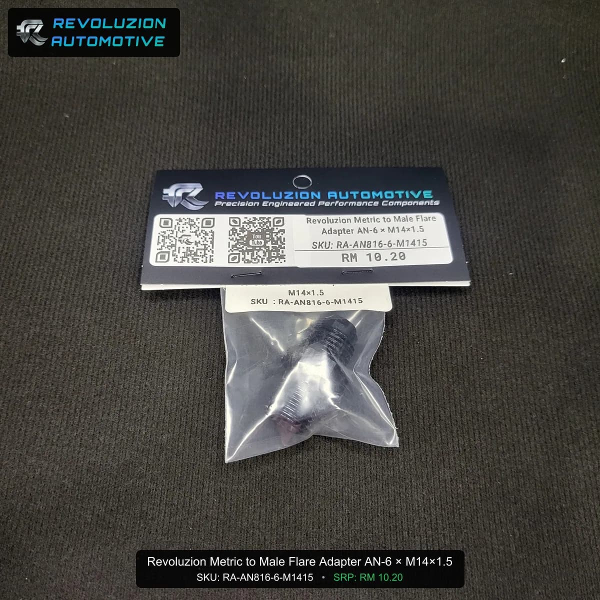 Revoluzion Metric to Male Flare Adapter AN-6 × M14×1.5