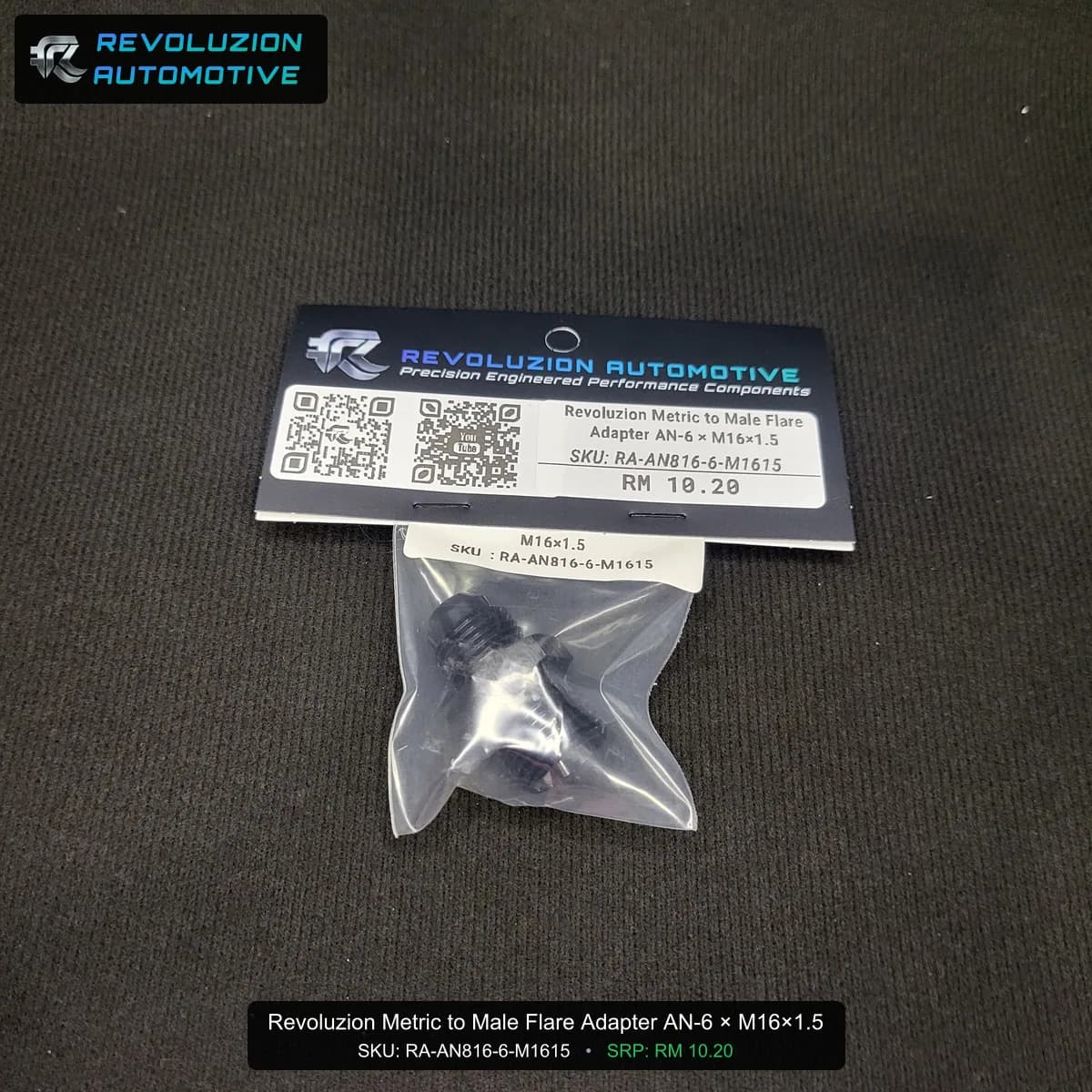 Revoluzion Metric to Male Flare Adapter AN-6 × M16×1.5
