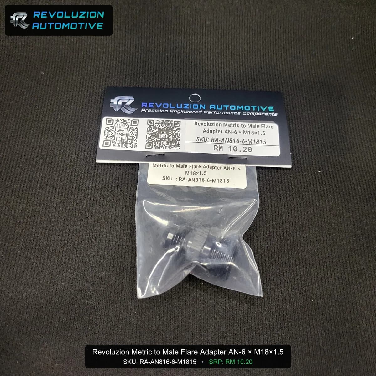 Revoluzion Metric to Male Flare Adapter AN-6 × M18×1.5