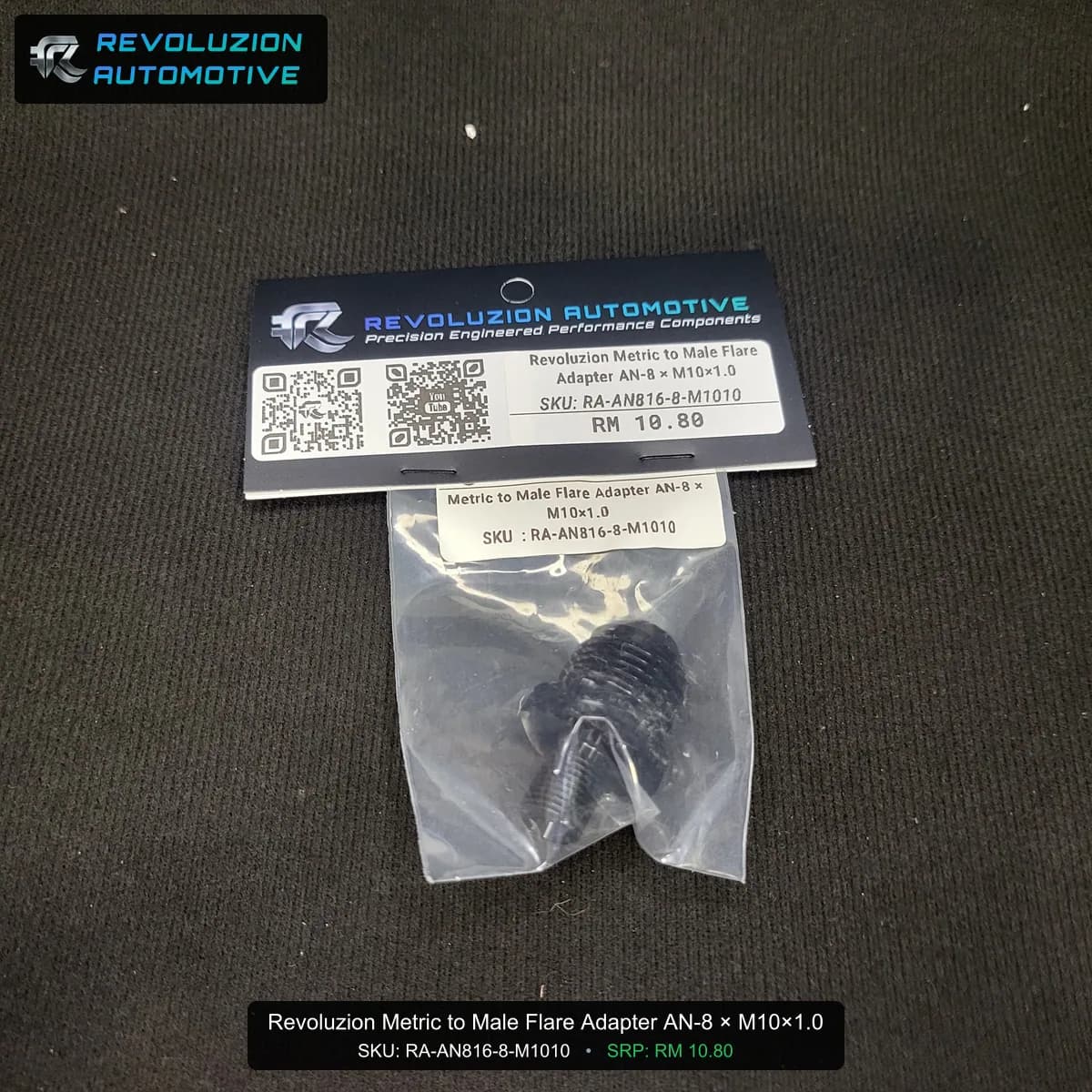 Revoluzion Metric to Male Flare Adapter AN-8 × M10×1.0