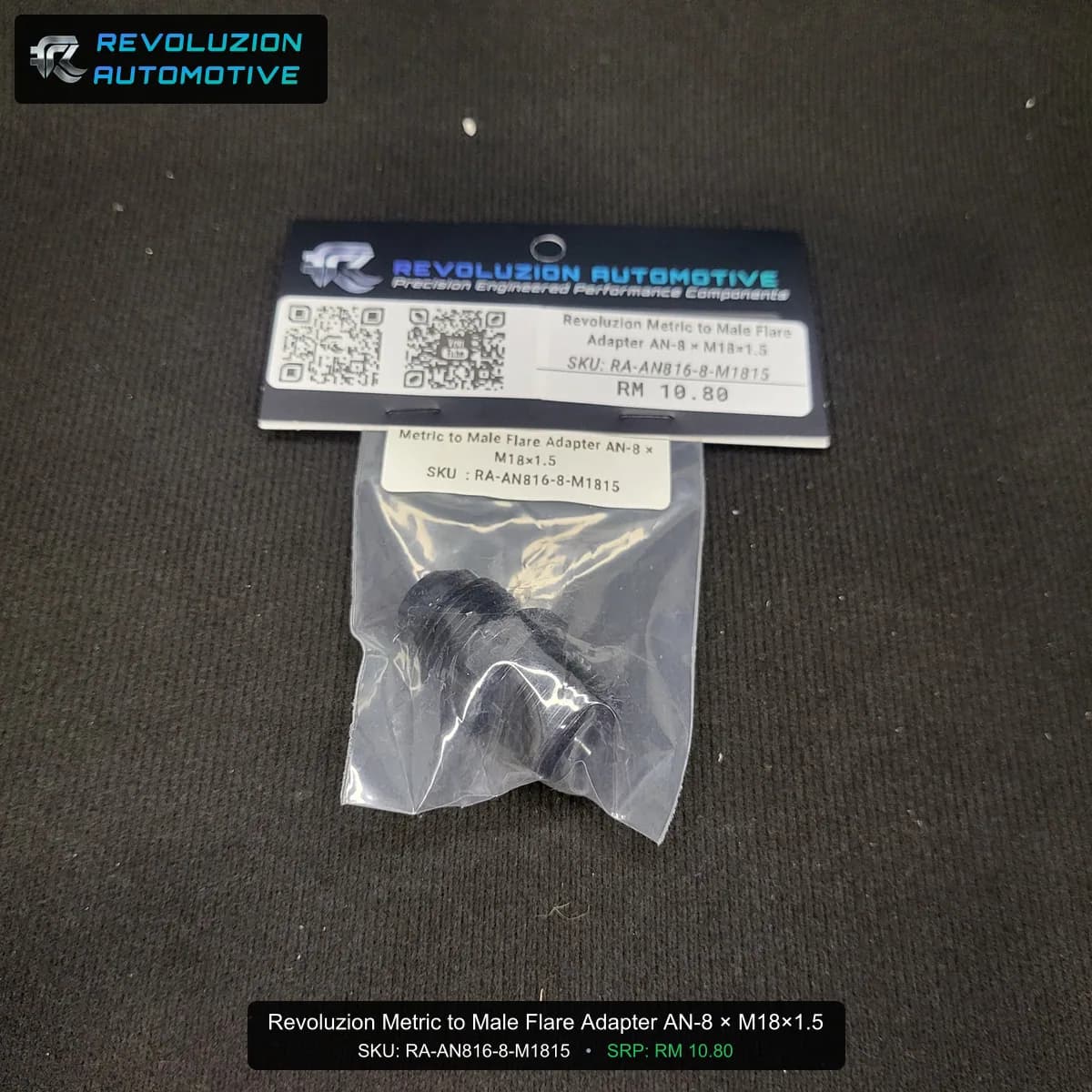 Revoluzion Metric to Male Flare Adapter AN-8 × M18×1.5
