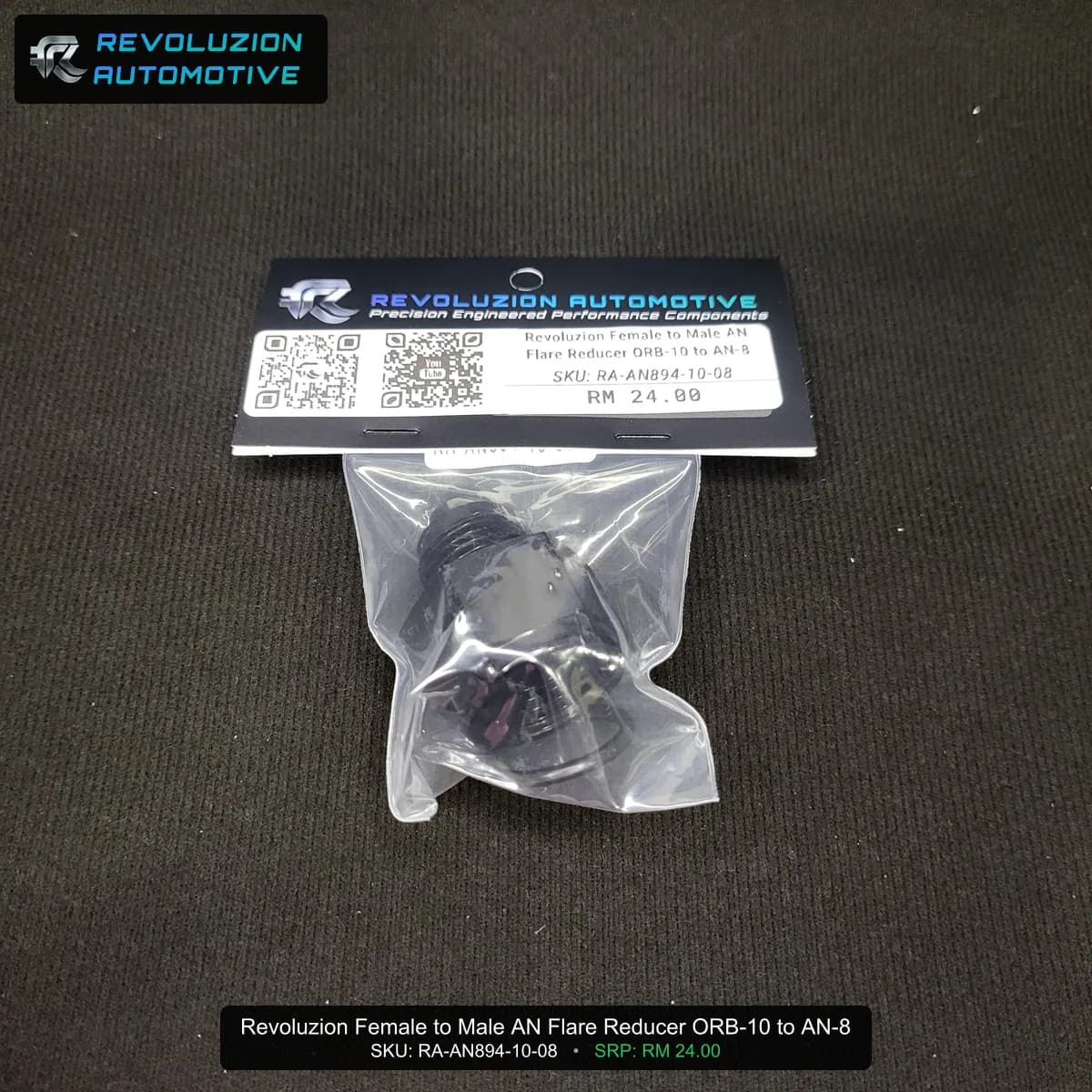 Revoluzion Female to Male AN Flare Reducer ORB-10 to AN-8