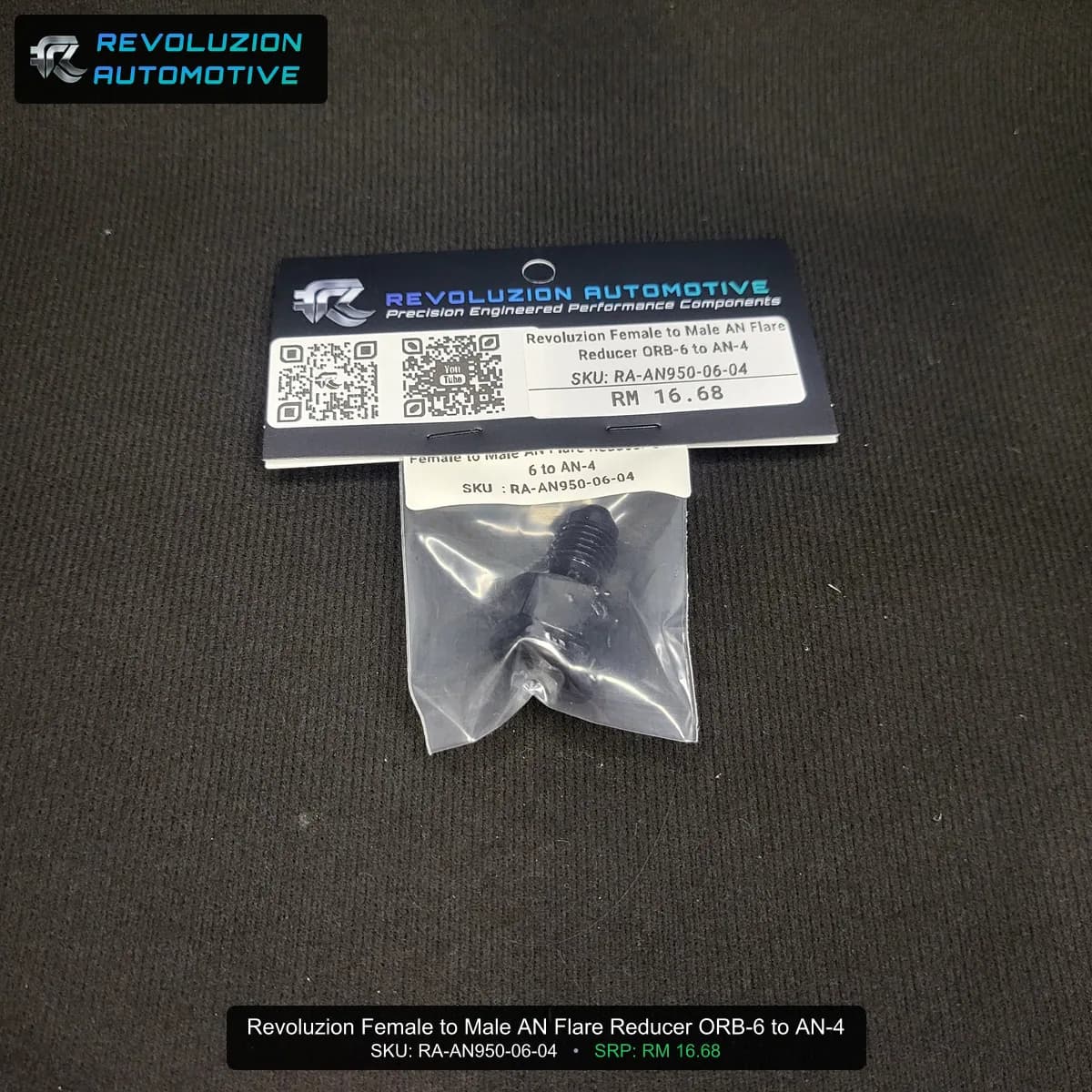 Revoluzion Female to Male AN Flare Reducer ORB-6 to AN-4
