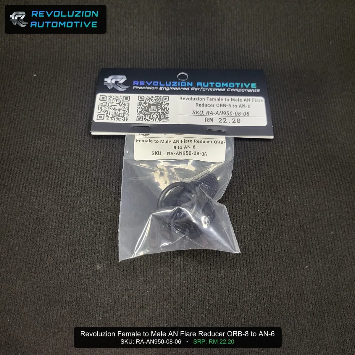 Revoluzion Female to Male AN Flare Reducer ORB-8 to AN-6