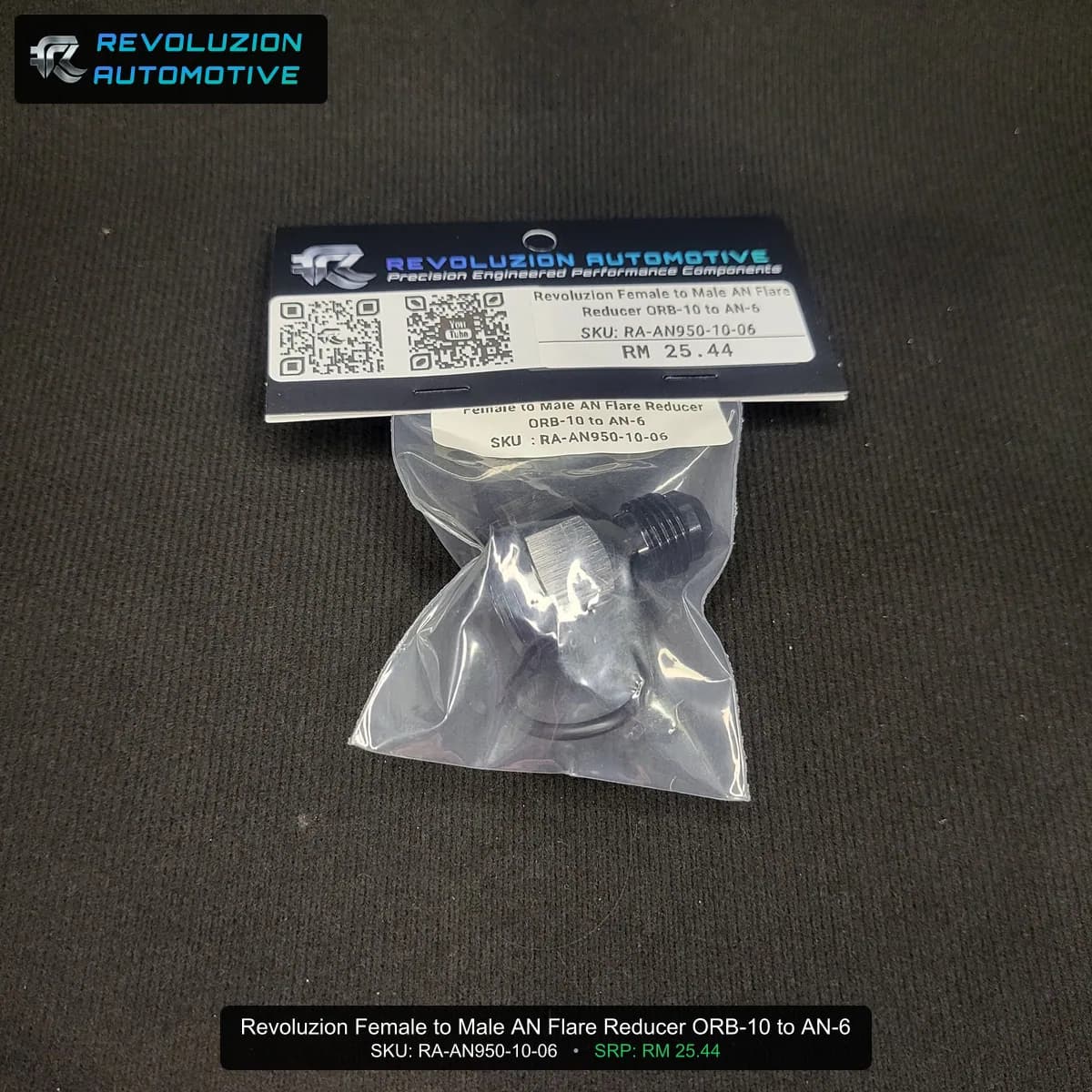 Revoluzion Female to Male AN Flare Reducer ORB-10 to AN-6