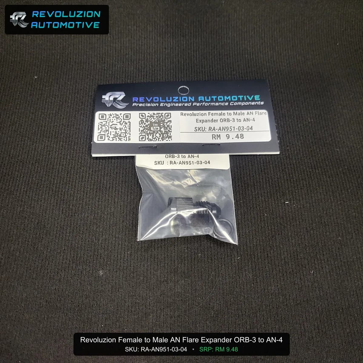 Revoluzion Female to Male AN Flare Expander ORB-3 to AN-4
