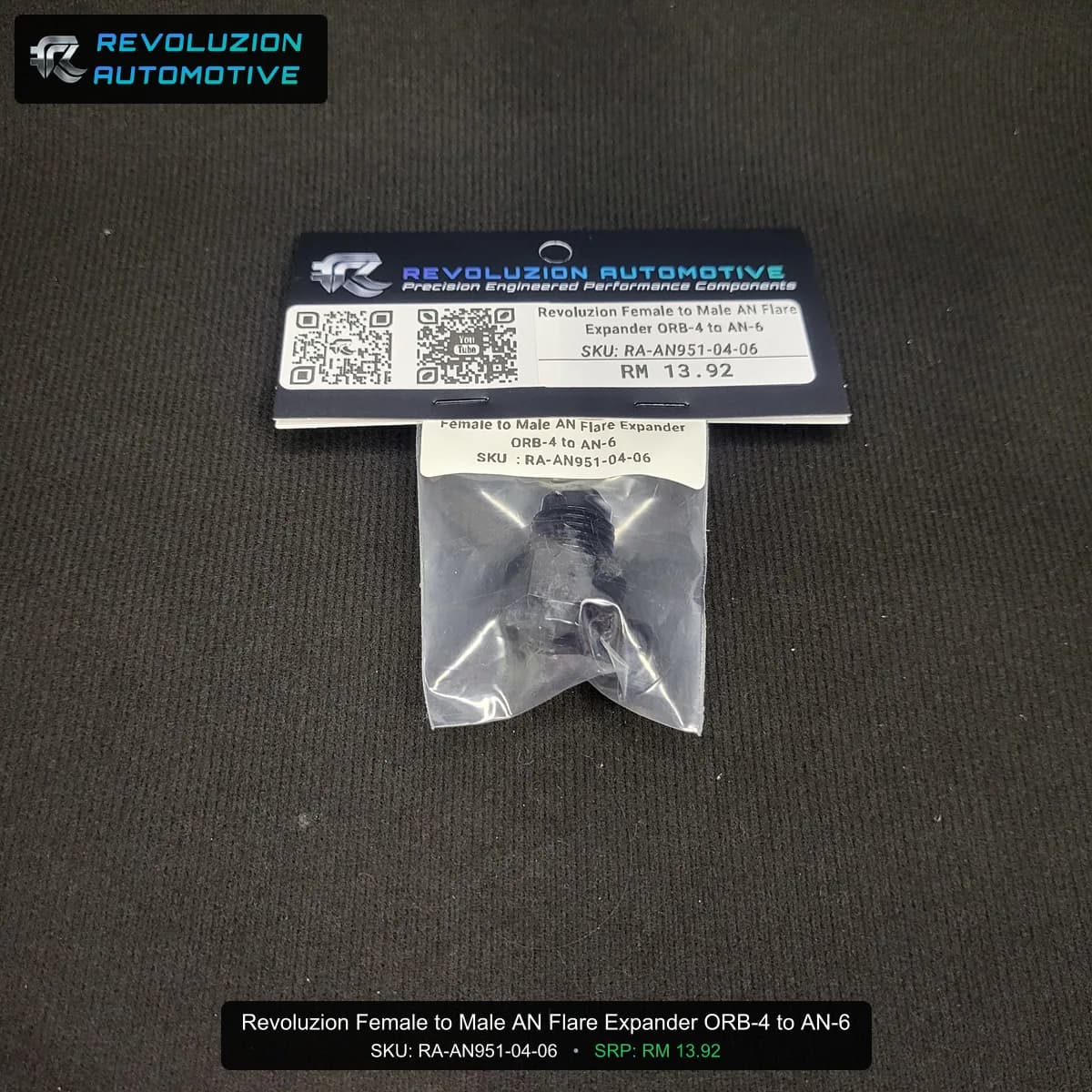 Revoluzion Female to Male AN Flare Expander ORB-4 to AN-6