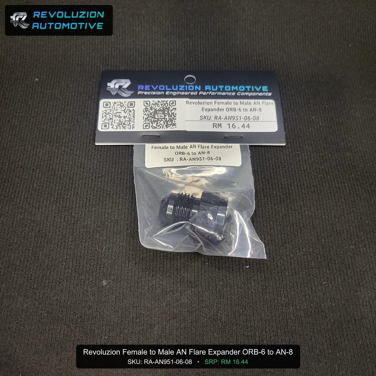 Revoluzion Female to Male AN Flare Expander ORB-6 to AN-8