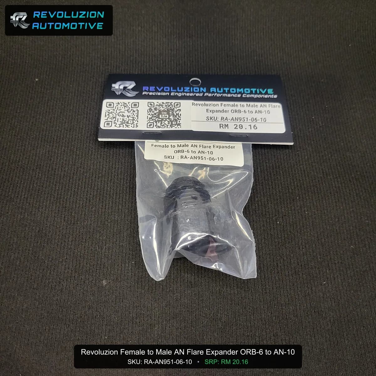 Revoluzion Female to Male AN Flare Expander ORB-6 to AN-10