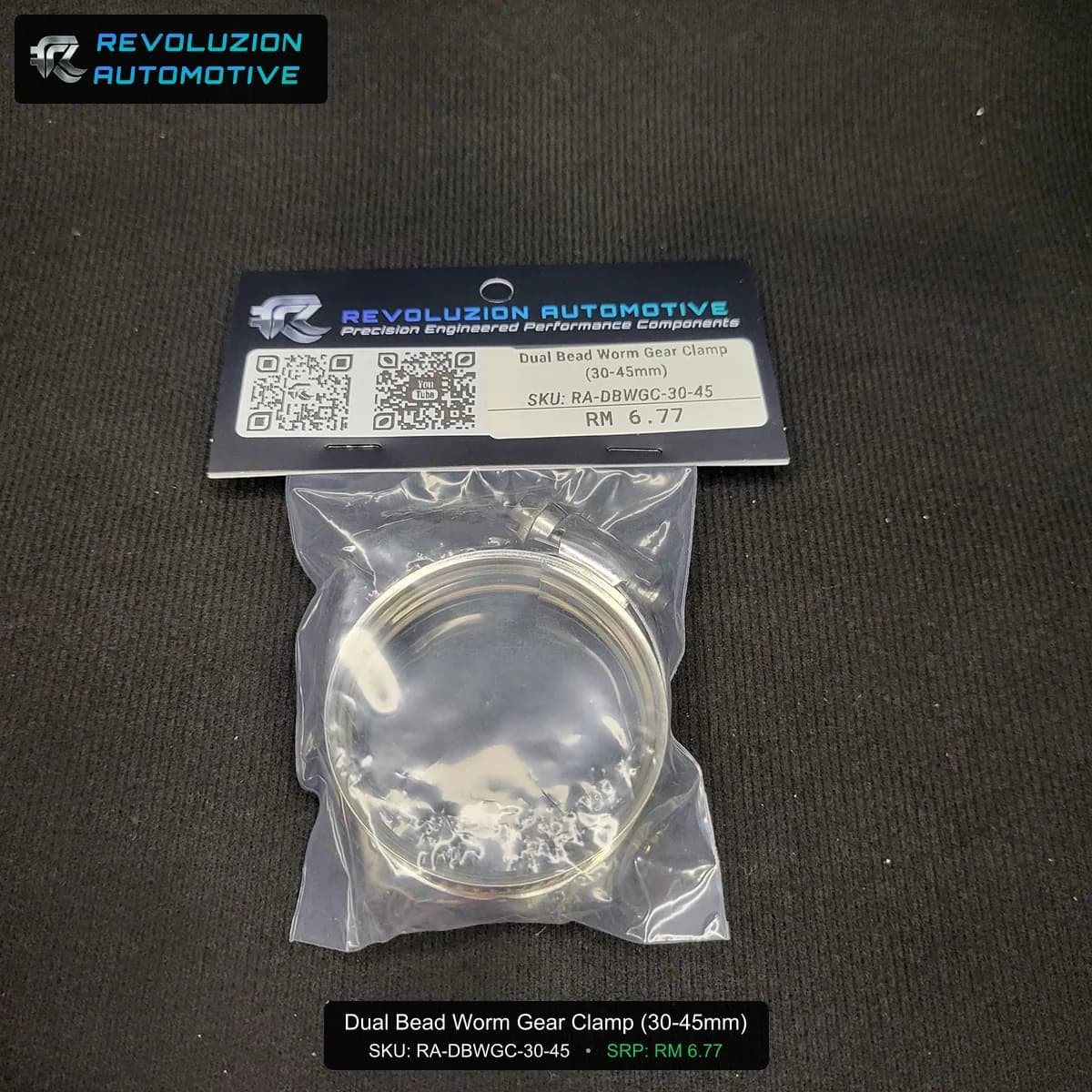 Dual Bead Worm Gear Clamp (30-45mm)