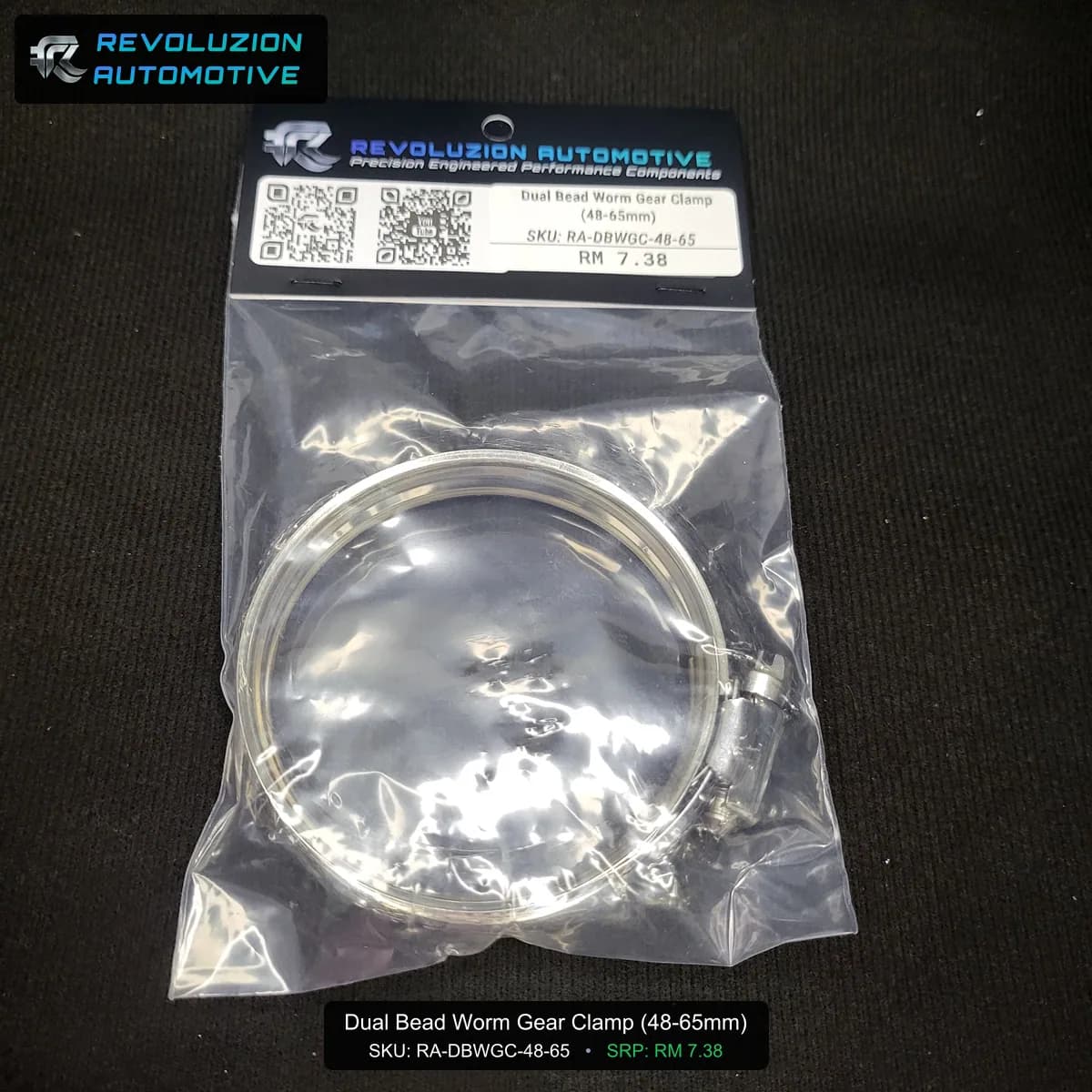 Dual Bead Worm Gear Clamp (48-65mm)