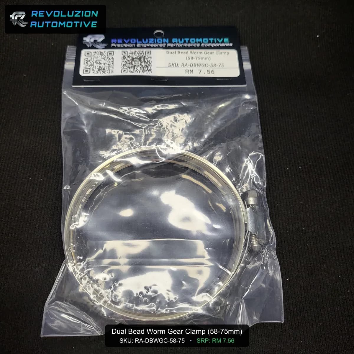 Dual Bead Worm Gear Clamp (58-75mm)