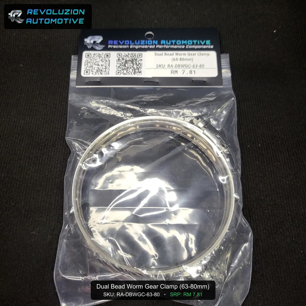 Dual Bead Worm Gear Clamp (63-80mm)