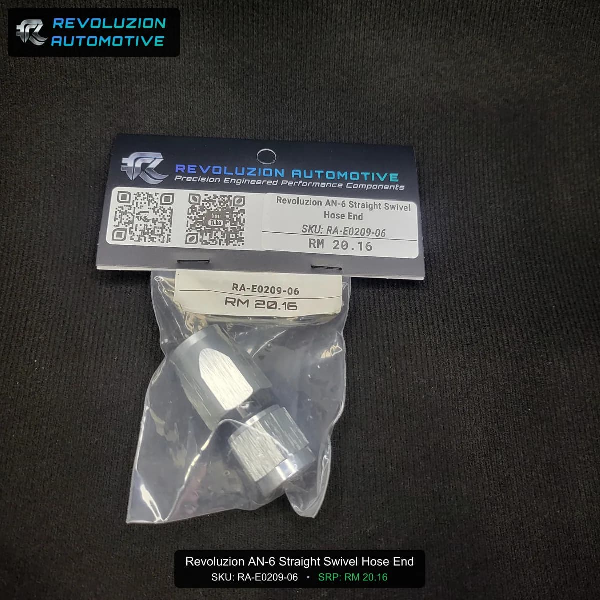 Revoluzion AN-6 Straight Swivel Hose End