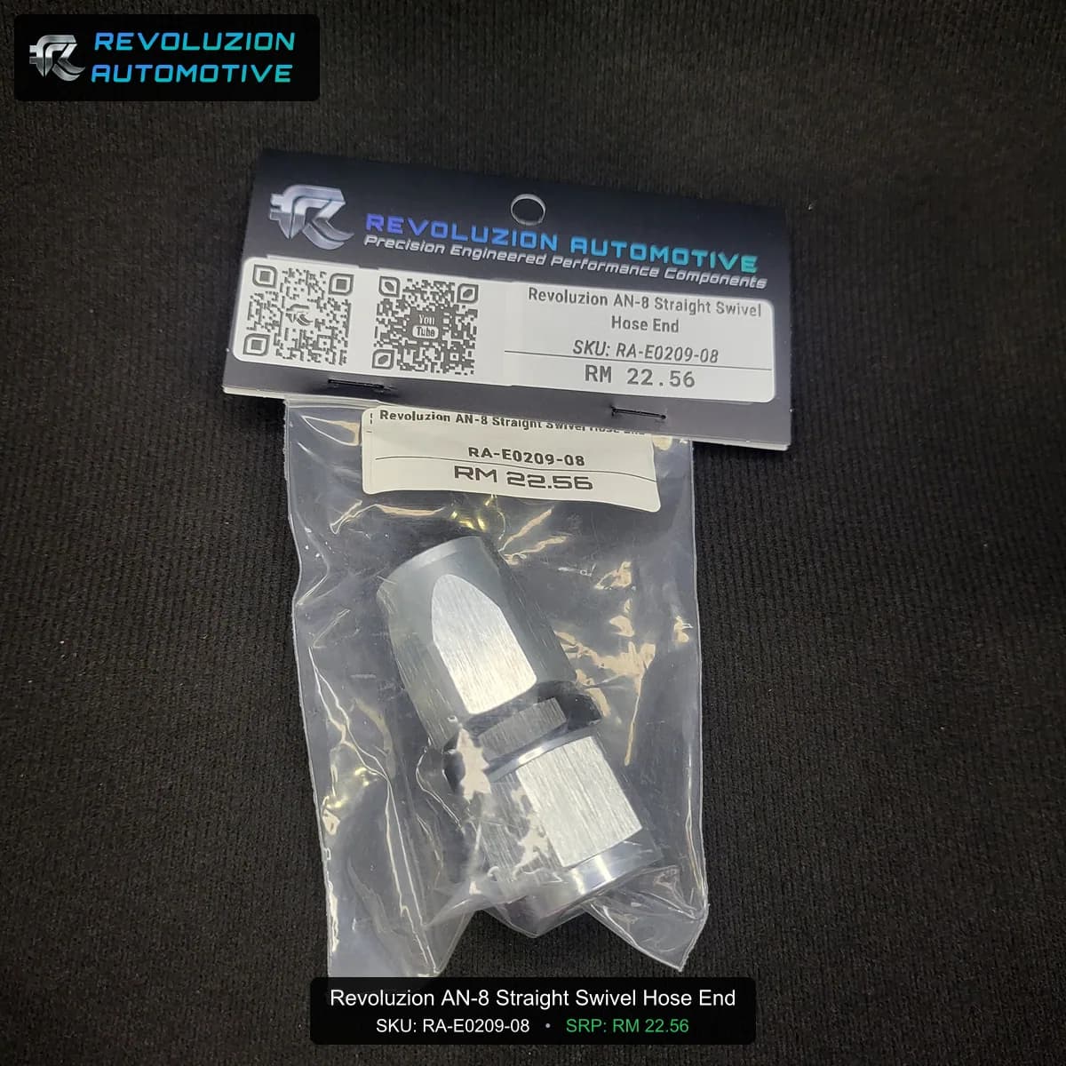 Revoluzion AN-8 Straight Swivel Hose End