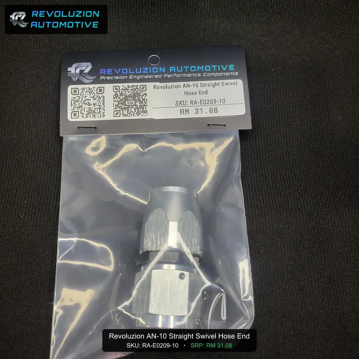 Revoluzion AN-10 Straight Swivel Hose End