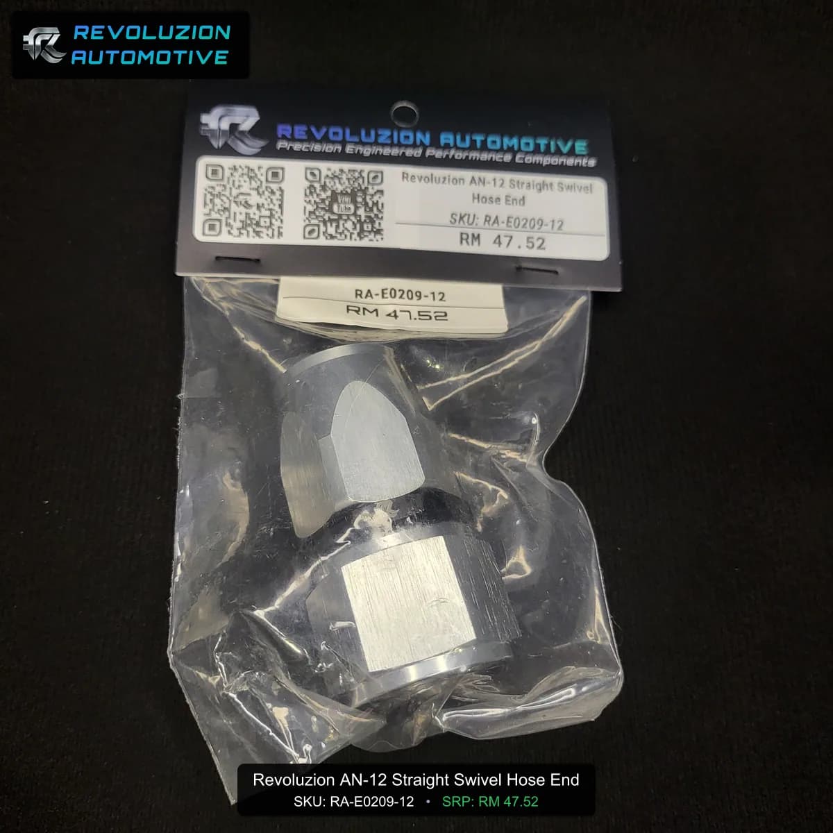 Revoluzion AN-12 Straight Swivel Hose End