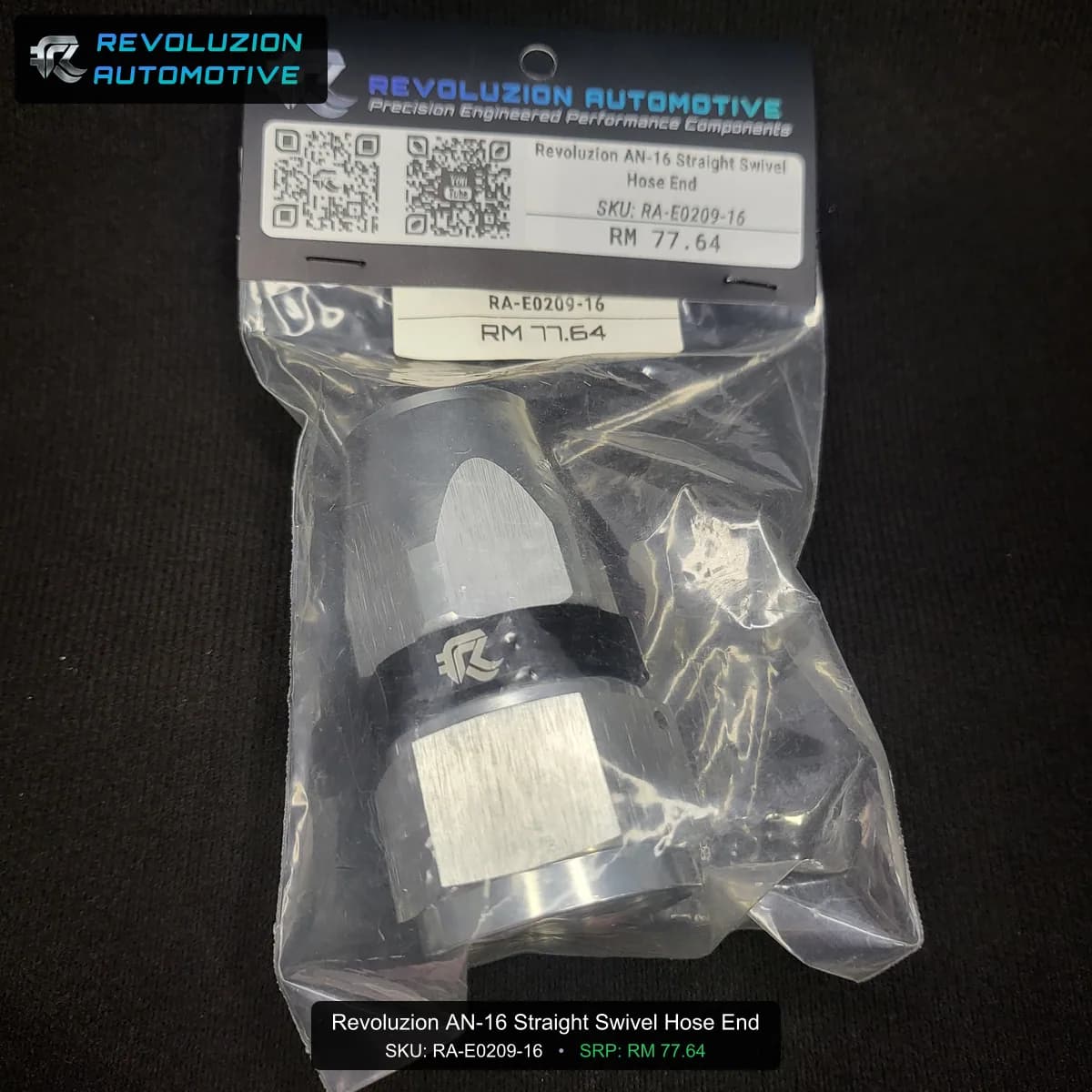 Revoluzion AN-16 Straight Swivel Hose End