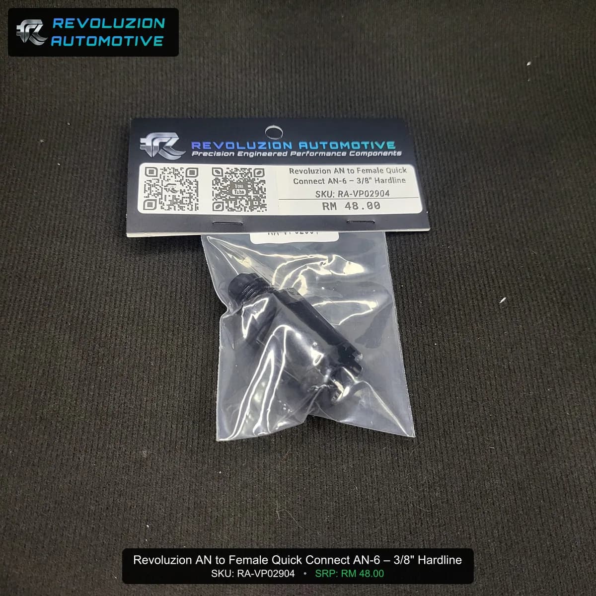 Revoluzion AN to Female Quick Connect AN-6 – 3/8" Hardline