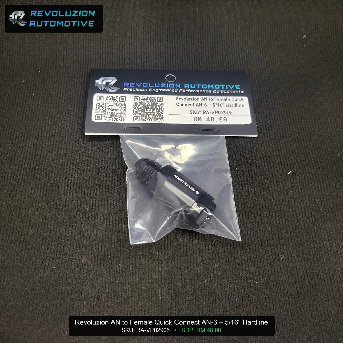 Revoluzion AN to Female Quick Connect AN-6 – 5/16" Hardline