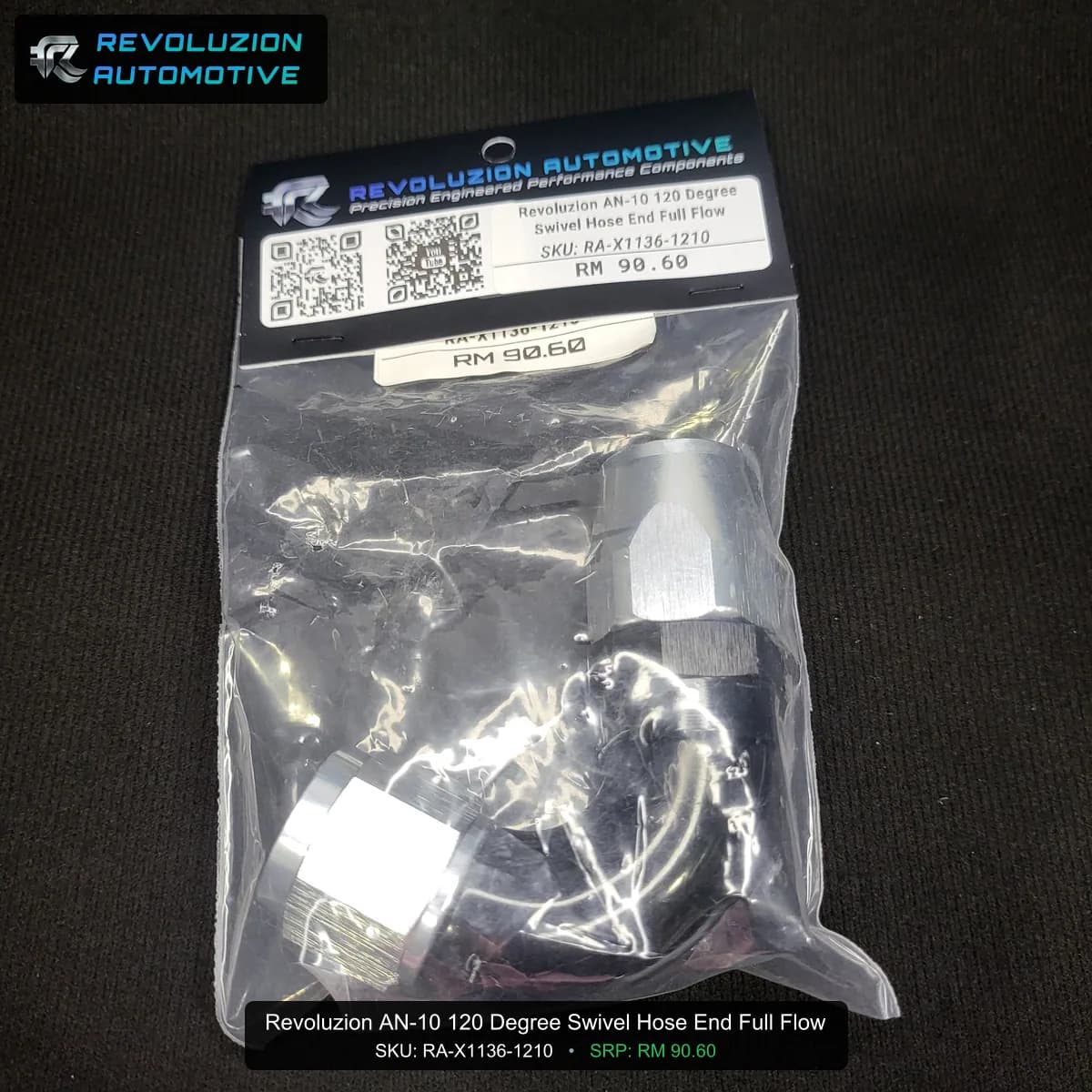 Revoluzion AN-10 120 Degree Swivel Hose End Full Flow