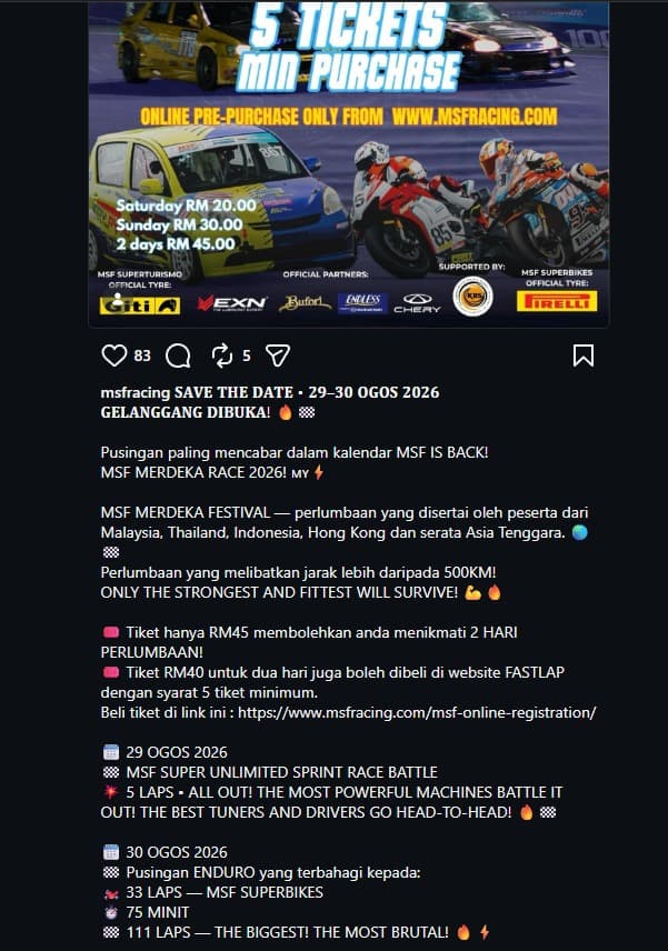 MSF Merdeka Race 2026