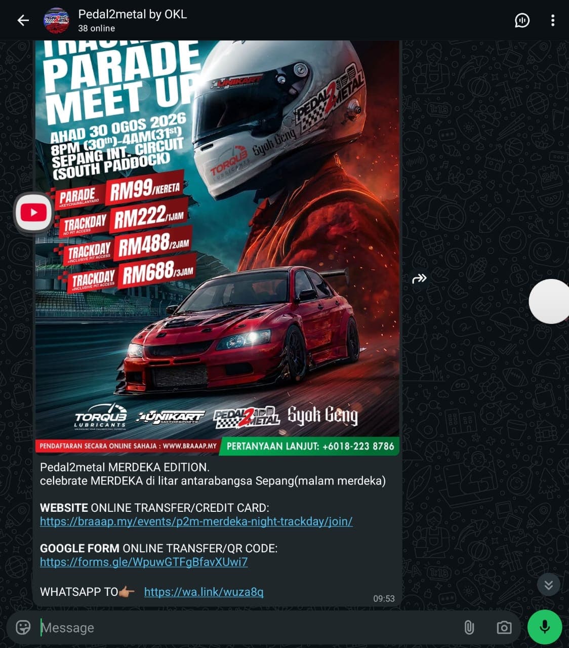 Pedal2metal Merdeka Edition Track Parade Meet Up